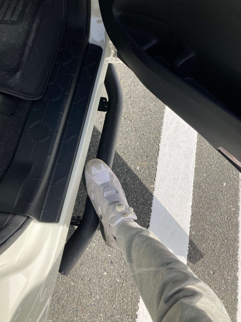 サイドステップ装着後のデリカD5外観