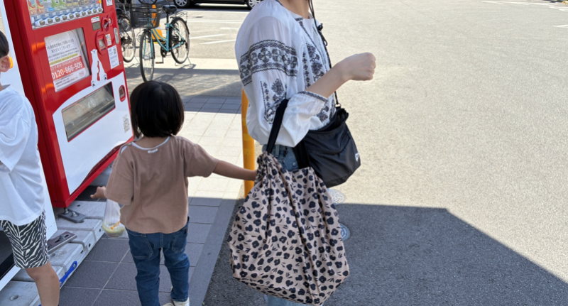 Shupattoコンパクトバッグ Mサイズを使っている様子