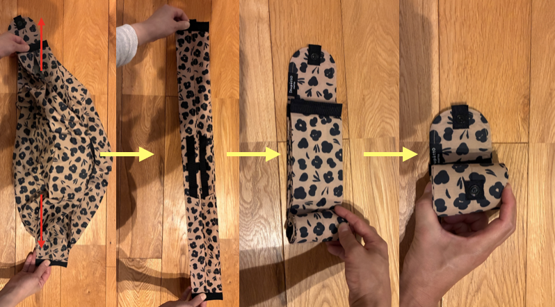 シュパットMをワンタッチで一瞬で畳む様子