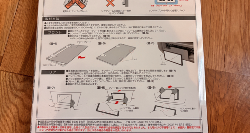 箱裏面の取付方法を撮影した画像