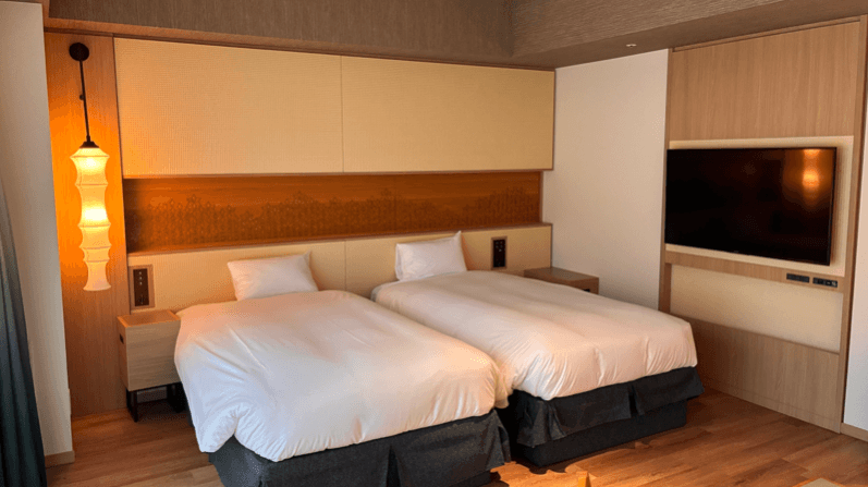 宙館和洋室のベッド2台