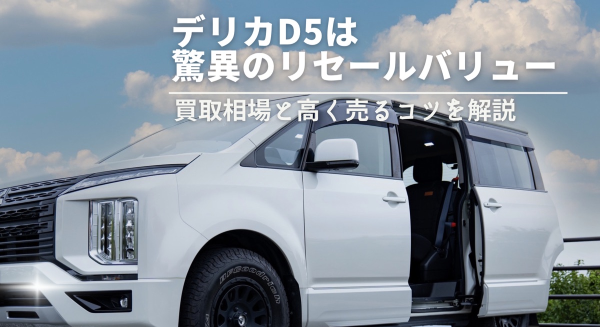 デリカD5は驚異のリセールバリュー｜買取相場と高く売るコツのアイキャッチ