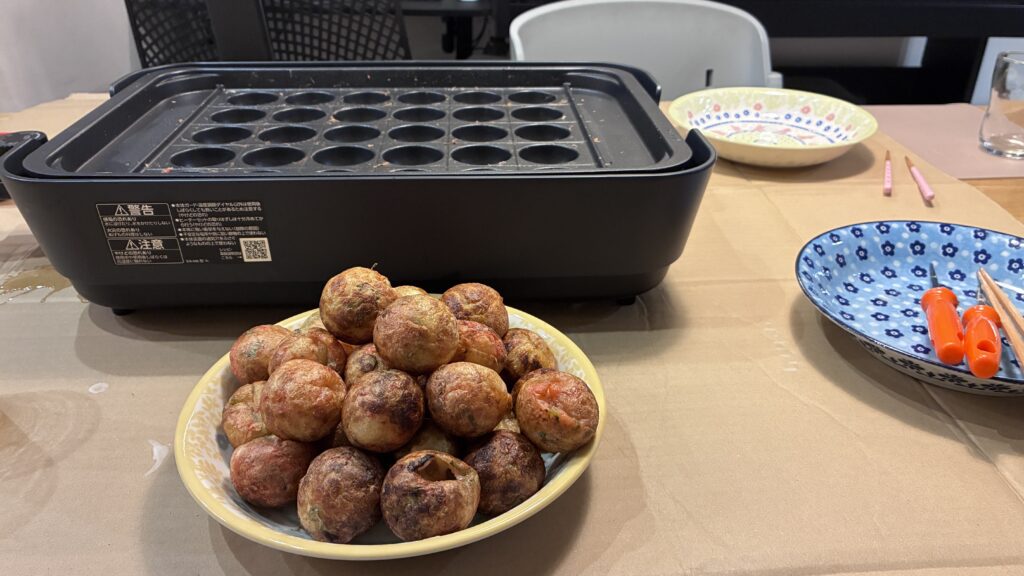 象印EA-HA30で焼き上がったたこ焼き